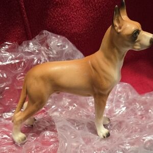 Realistic Tan & White Dog Great Dane #7576 Mortens Studio Or Japanese Ceramic Co